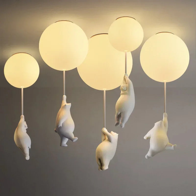 Children Lighting - Designer Polar Bear Pendant Chandelier LED Lamp SW-36210123 - SWEET-LIGHTS