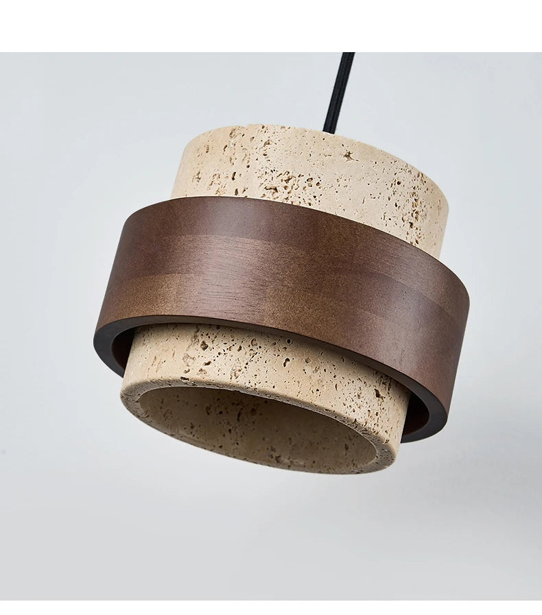 Pendant Light - Led Pendant Lamp Bedroom Chandelier Small Stone Wood Walnut Hanging Fixture SW-36210345 - SWEET-LIGHTS