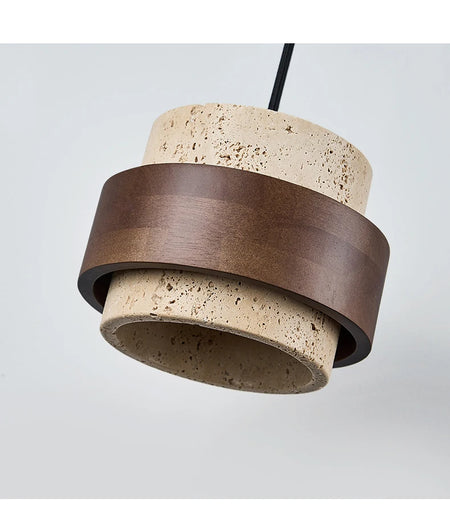 Pendant Light - Led Pendant Lamp Bedroom Chandelier Small Stone Wood Walnut Hanging Fixture SW-36210345 - SWEET-LIGHTS