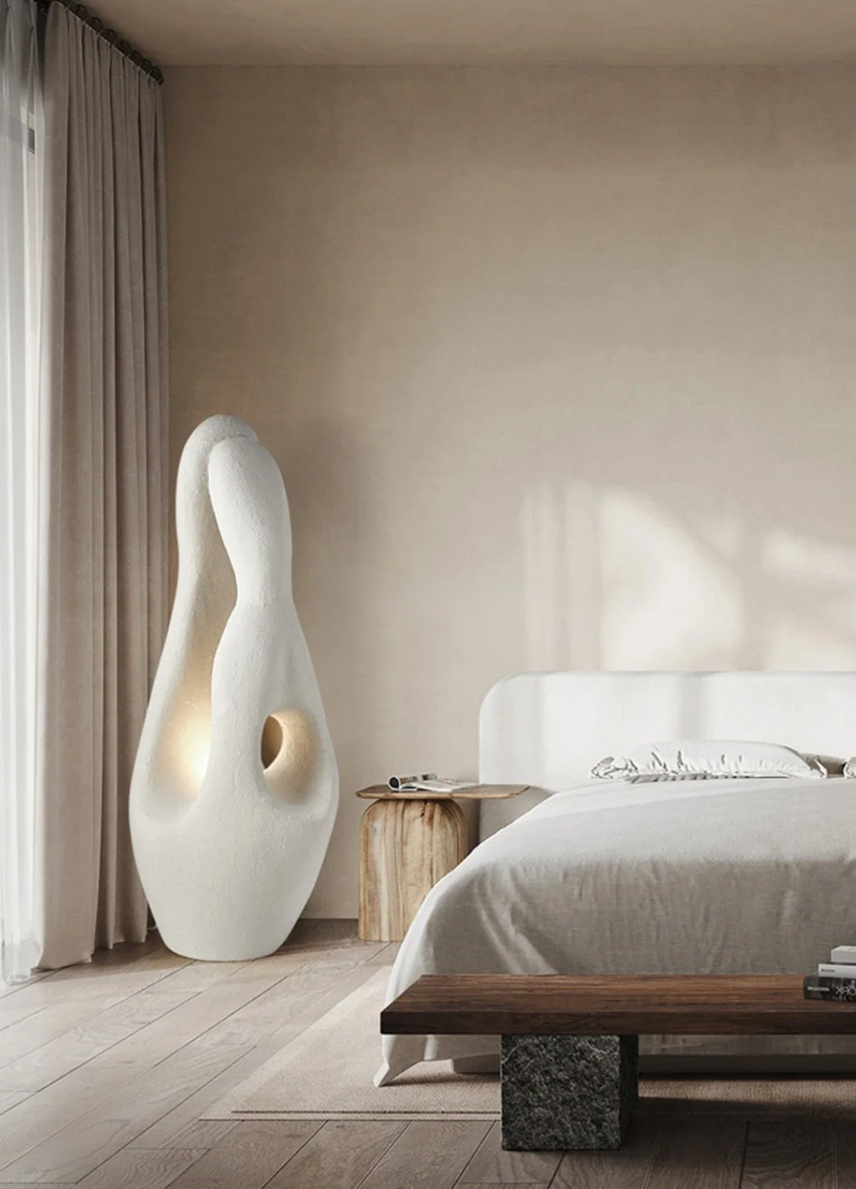 Floor Lamp - Modern Minimalist Nordic Wabi-Sabi Design White Irregular Shape SW-36210345 - SWEET-LIGHTS