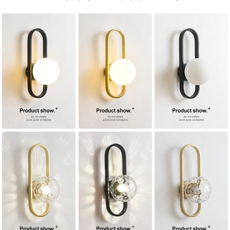 Wall Light - Modern Minimalist LED E27 Wall Sconce Glass SW-36210345 - SWEET-LIGHTS