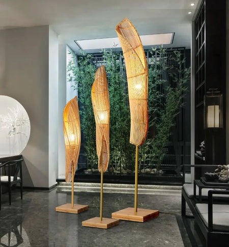 Floor Lamp - Vintage Bamboo Weaving Lamp for Bedroom SW-36210923 - SWEET-LIGHTS