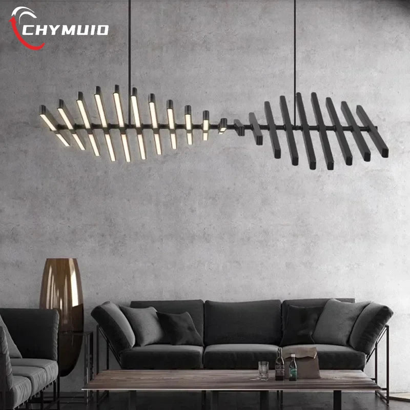 Pendant Light - Luxury Creative Fishbone Chandelier LED Home Decor SW-36210457 - SWEET-LIGHTS