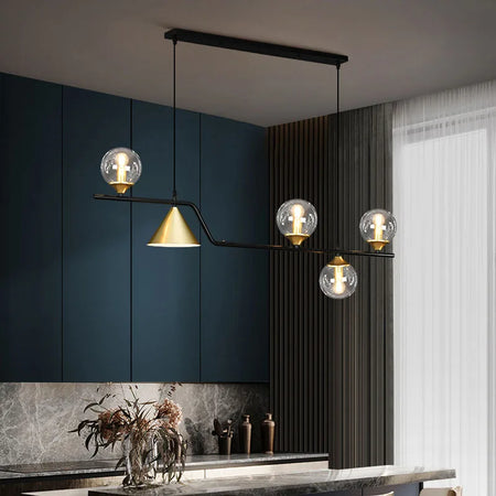Pendant Light - Nordic Black LED Chandelier E14 Glass Ball SW-36210374 - SWEET-LIGHTS
