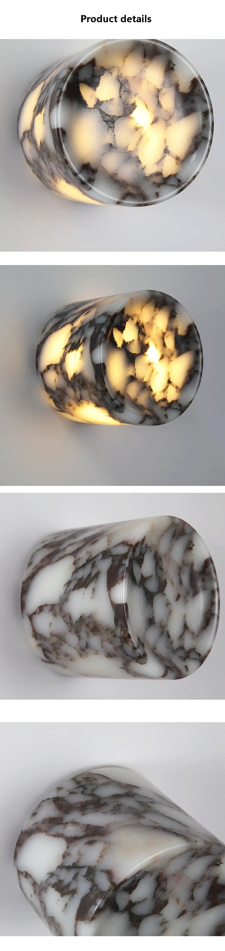 Wall Light - Cylindrical Marble Natural Stone Wall Lamp LED Sconce SW-36210456 - SWEET-LIGHTS