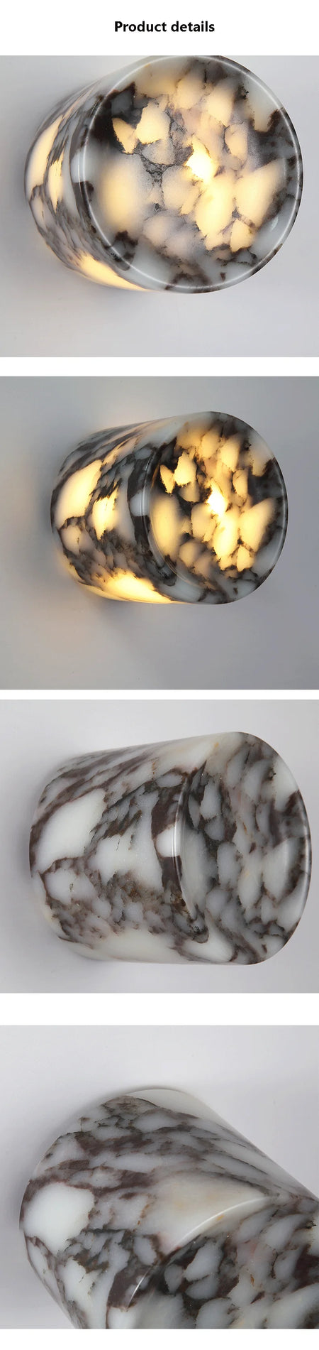 Wall Light - Cylindrical Marble Natural Stone Wall Lamp LED Sconce SW-36210456 - SWEET-LIGHTS