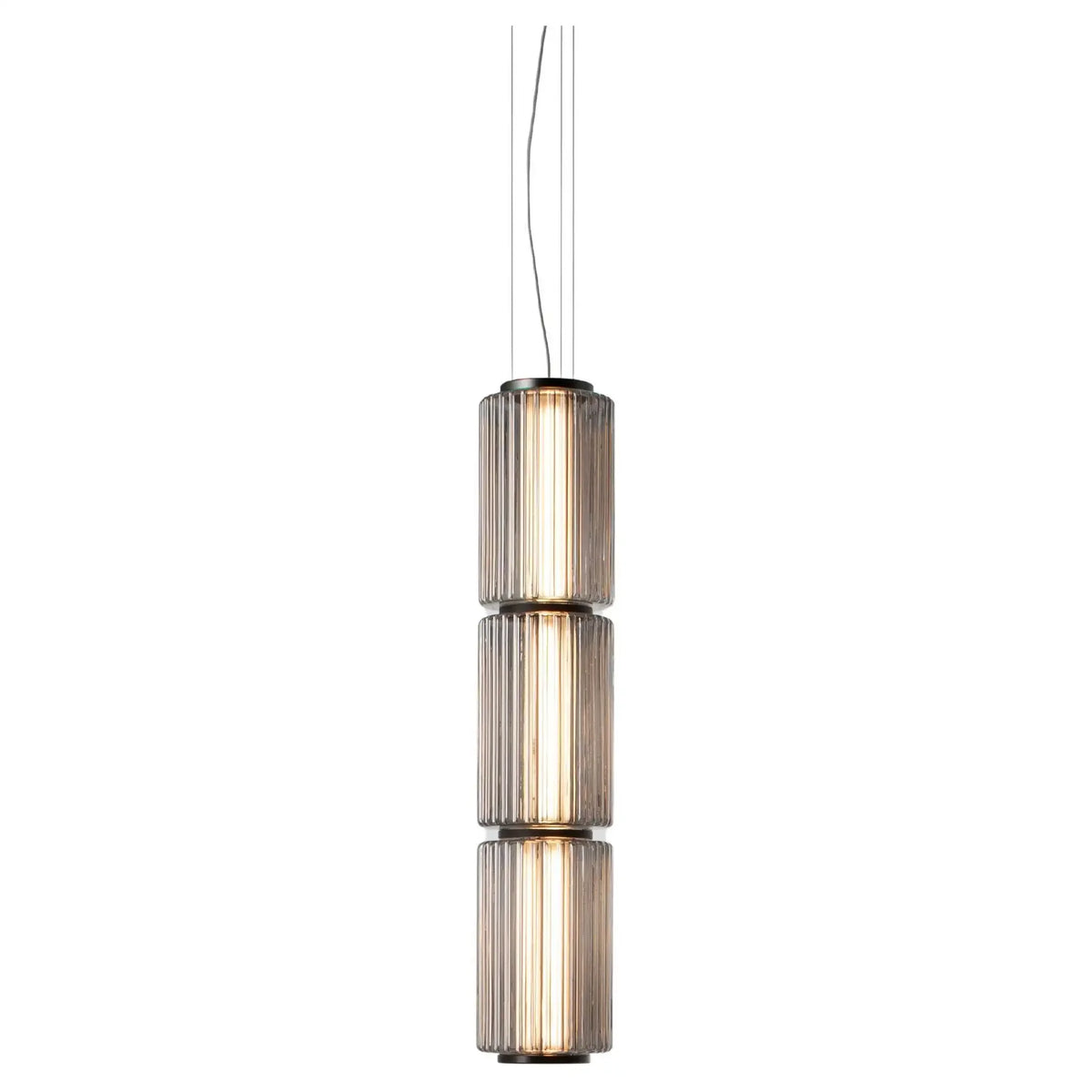 Pendant Light - Restaurant Long Stripe Smoke Gray Glass LED Lamp SW-36210456 - SWEET-LIGHTS