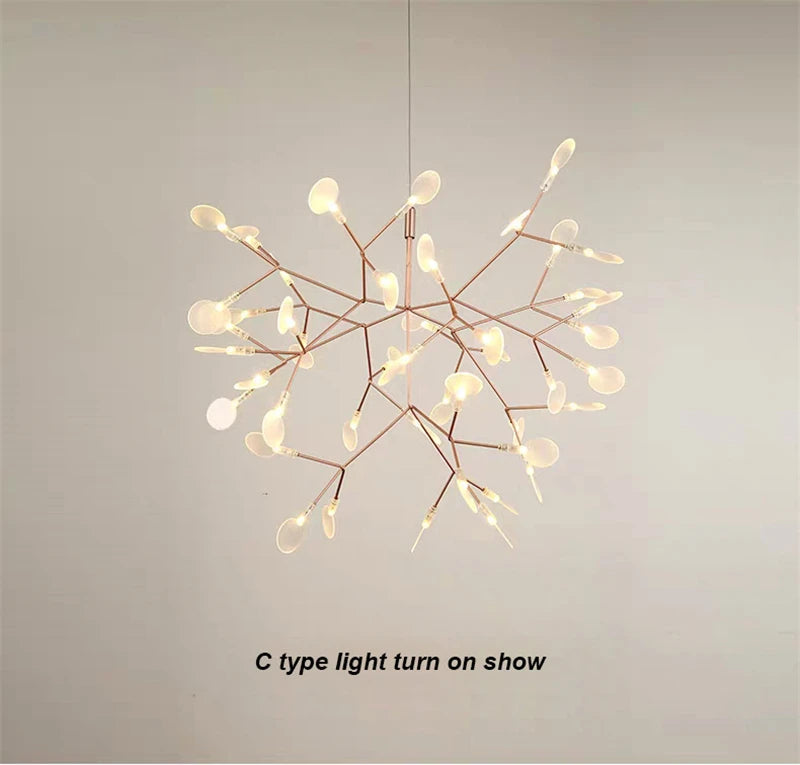 Pendant Light - Nordic Modern Firefly Chandelier Black Gold SW-36210753 - SWEET-LIGHTS