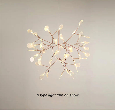 Pendant Light - Nordic Modern Firefly Chandelier Black Gold SW-36210753 - SWEET-LIGHTS