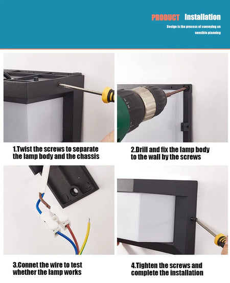Outdoor Light - LED Motion Sensor Waterproof Wall Lamp SW-36210927 - SWEET-LIGHTS