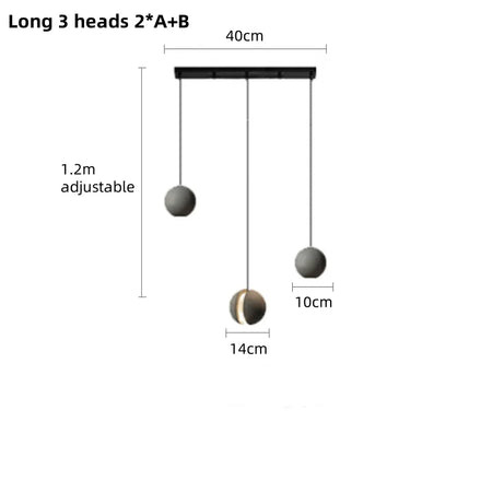 Pendant Light - Minimalist Cement Chandelier Modern Planet Moon Pendant Lights for Bedroom Dining Room Bar SW-36210458 - SWEET-LIGHTS