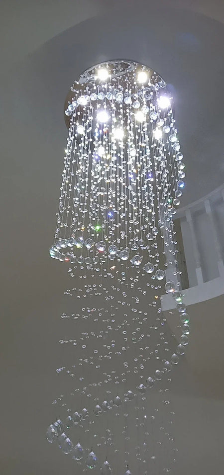Chandelier - New Modern LED K9 Crystal Double Staircase Lamp SW-36210347 - SWEET-LIGHTS