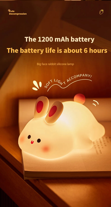Children Lighting - Cute Rabbit Rechargeable Night Lamp Touch Sensor USB Light for Kids Gift SW-36210345 - SWEET-LIGHTS