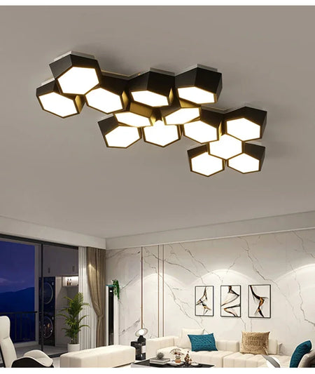 Ceiling Light - Nordic Designer Honeycomb Ceiling Lamp LED Alloy SW-36210345 - SWEET-LIGHTS