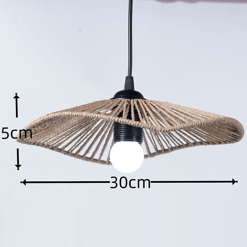 Lampshade - 30cm Paper Rope Hand Knit Vintage Light Cover SW-36210457 - SWEET-LIGHTS