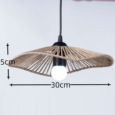 Lampshade - 30cm Paper Rope Hand Knit Vintage Light Cover SW-36210457 - SWEET-LIGHTS