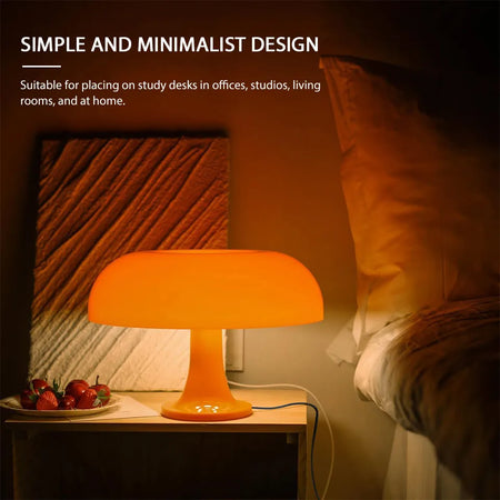 Table Lamp - Mushroom Touch Sensor Dimming LED Night Light Orange SW-36210345 - SWEET-LIGHTS