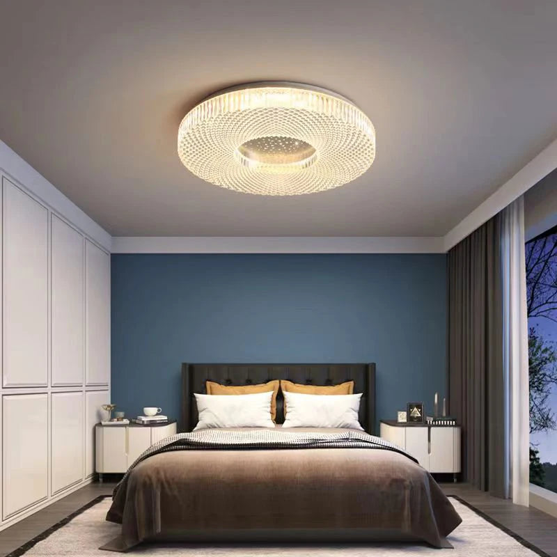 Ceiling Light - Remote Control Minimalist LED Round Chandelier For Living Room Bedroom Dining Study Lights Ceiling Lustre SW-36210789 - SWEET-LIGHTS