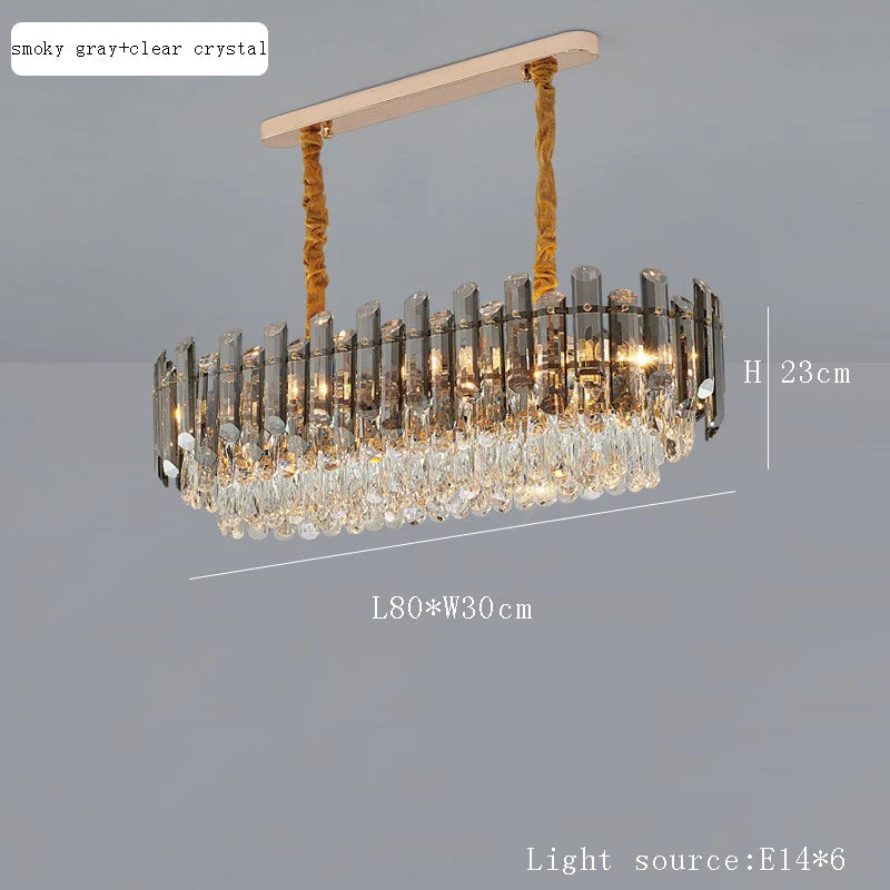 Chandelier - Modern Luxury Clear Amber Crystal Ceiling Lamp Elegant LED Lighting SW-36210234 - SWEET-LIGHTS