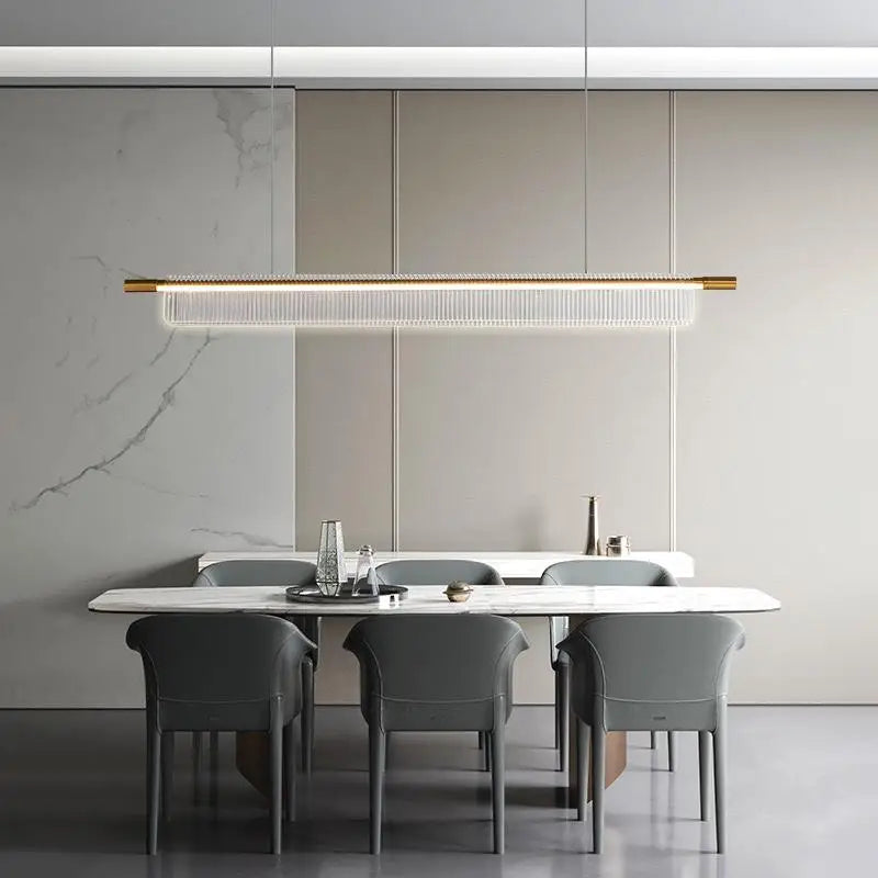 Pendant Light - Simple Iron Strip Hanging Lamp LED Chandelier Modern Design Indoor Lighting Acrylic SW-36210457 - SWEET-LIGHTS
