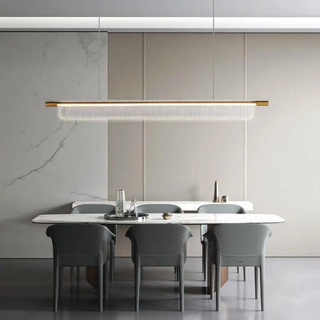 Pendant Light - Simple Iron Strip Hanging Lamp LED Chandelier Modern Design Indoor Lighting Acrylic SW-36210457 - SWEET-LIGHTS