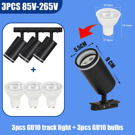 Spotlight - Led GU10 Track Light Rail Ceiling Spot Fixture SW-36210897 - SWEET-LIGHTS