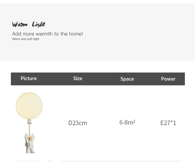 Children Lighting - Modern LED Astronaut Balloon Pendant Lamp SW-36210458 - SWEET-LIGHTS