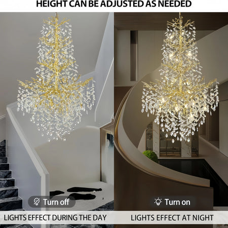 Chandelier - Luxury Modern Crystal Ceiling Lighting for High Ceilings SW-36210478 - SWEET-LIGHTS