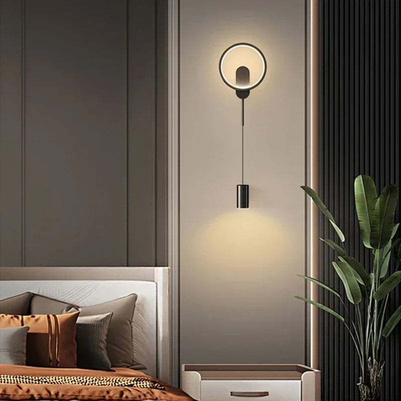Wall Light - LED Wall Lamp Hallway Aisle Bedroom Sconce Modern Black Gold Fixture SW-36210348 - SWEET-LIGHTS