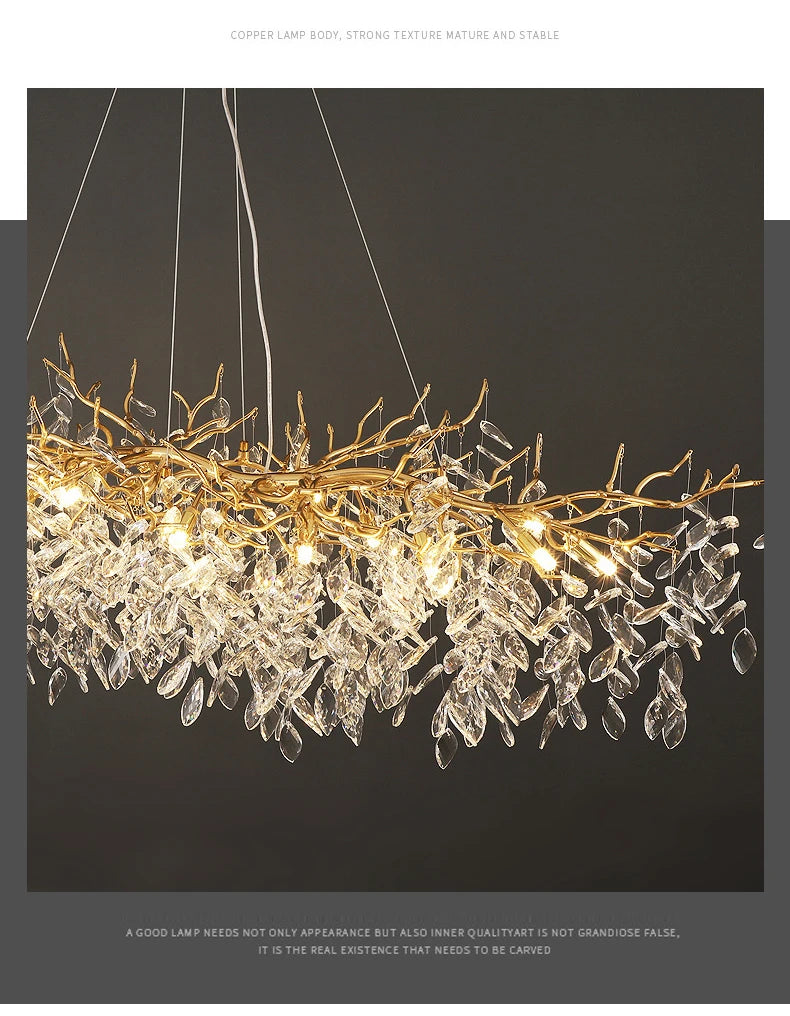 Pendant Light - French Luxury Golden Modern Branch Chandelier SW-36214678 - SWEET-LIGHTS
