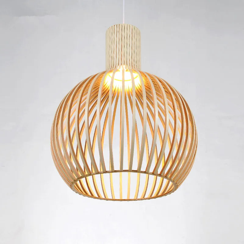 Pendant Light - Wood Bird Cage Lamp for Kitchen Island SW-36210458 - SWEET-LIGHTS