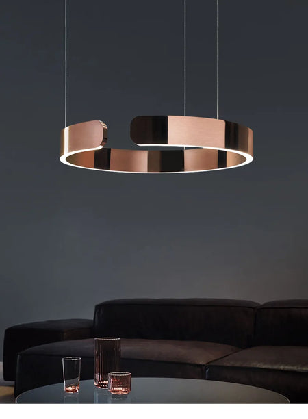 Pendant Light - Nordic Ring Led Pendant Lamps Dimmable Black Gold Home Decor Fixture SW-36210345 - SWEET-LIGHTS