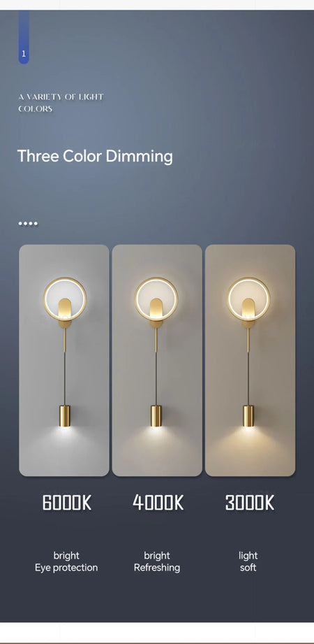 Wall Light - LED Wall Lamp Hallway Aisle Bedroom Sconce Modern Black Gold Fixture SW-36210348 - SWEET-LIGHTS