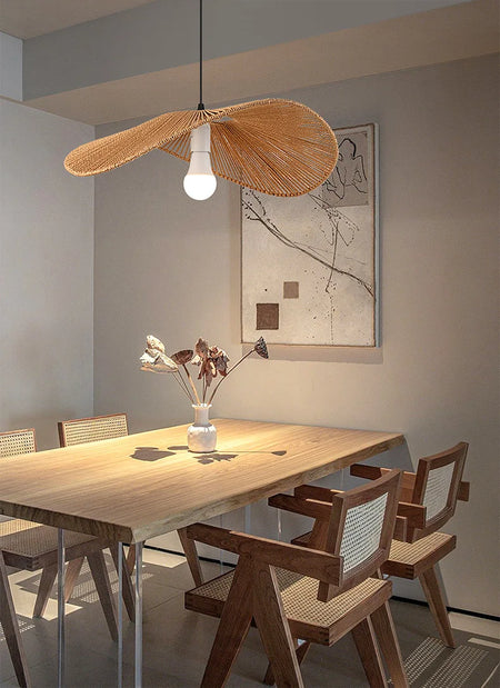 Pendant Light - Boho Rattan Pendant Light Fixture Vintage Farmhouse E27 Hand Woven Hemp Rope Hanging Chandelier SW-36210739 - SWEET-LIGHTS