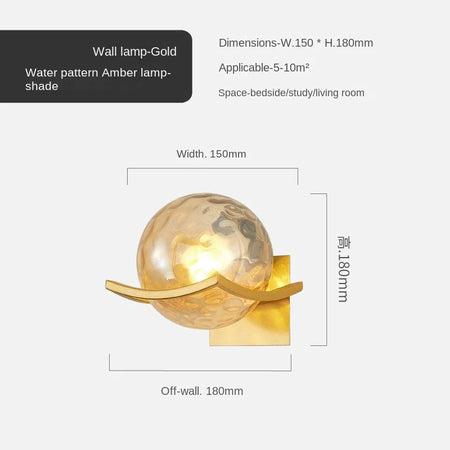 Wall Light - Modern Led Gold Glass Ball Lamp for Indoor Lighting SW-36210347 - SWEET-LIGHTS