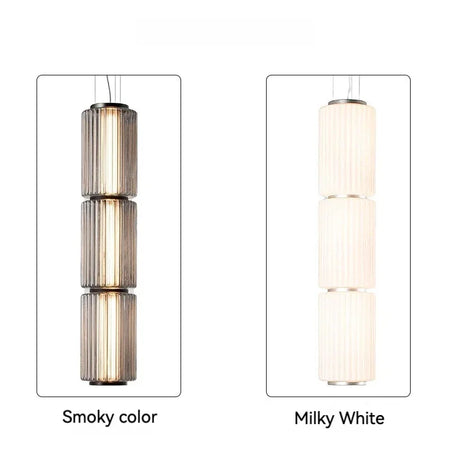 Pendant Light - Restaurant Long Stripe Smoke Gray Glass LED Lamp SW-36210456 - SWEET-LIGHTS
