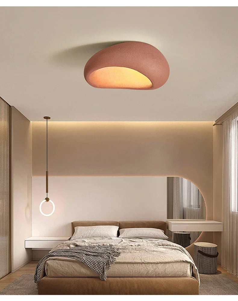 Ceiling Light - Modern Japanese Wabi Sabi Grey 45cm Lamp Coral Red SW-36210123 - SWEET-LIGHTS