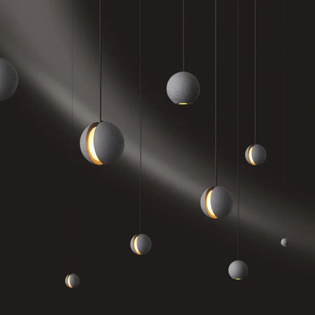 Pendant Light - Minimalist Cement Chandelier Modern Planet Moon Pendant Lights for Bedroom Dining Room Bar SW-36210458 - SWEET-LIGHTS
