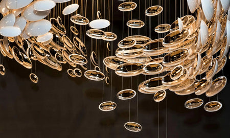 Chandelier - Luxury Lustre Bowl Hanging Chandelier Golden Dragon Egg SW-36210678 - SWEET-LIGHTS