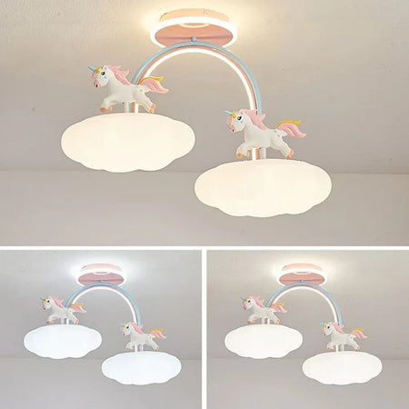 Children Lighting - Nordic Child Unicorn Ceiling Light Dimmable for Girl Bedroom Nursery Home Decor SW-36210458 - SWEET-LIGHTS