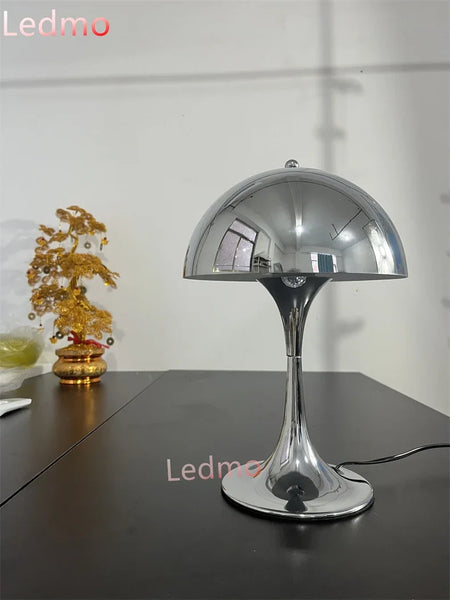 Table Lamp - Mushroom Denmark Chrome Desk Light E27 Bulb SW-36210458 - SWEET-LIGHTS