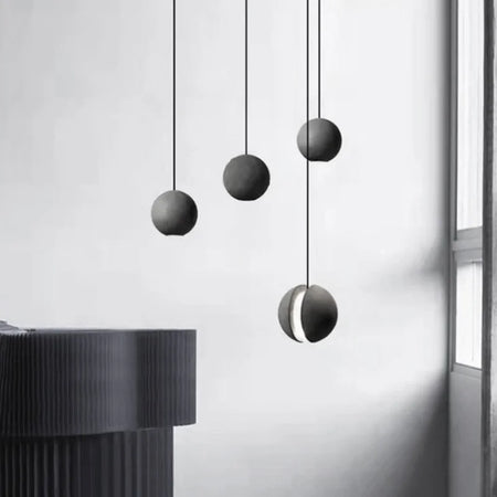 Pendant Light - Minimalist Cement Chandelier Modern Planet Moon Pendant Lights for Bedroom Dining Room Bar SW-36210458 - SWEET-LIGHTS