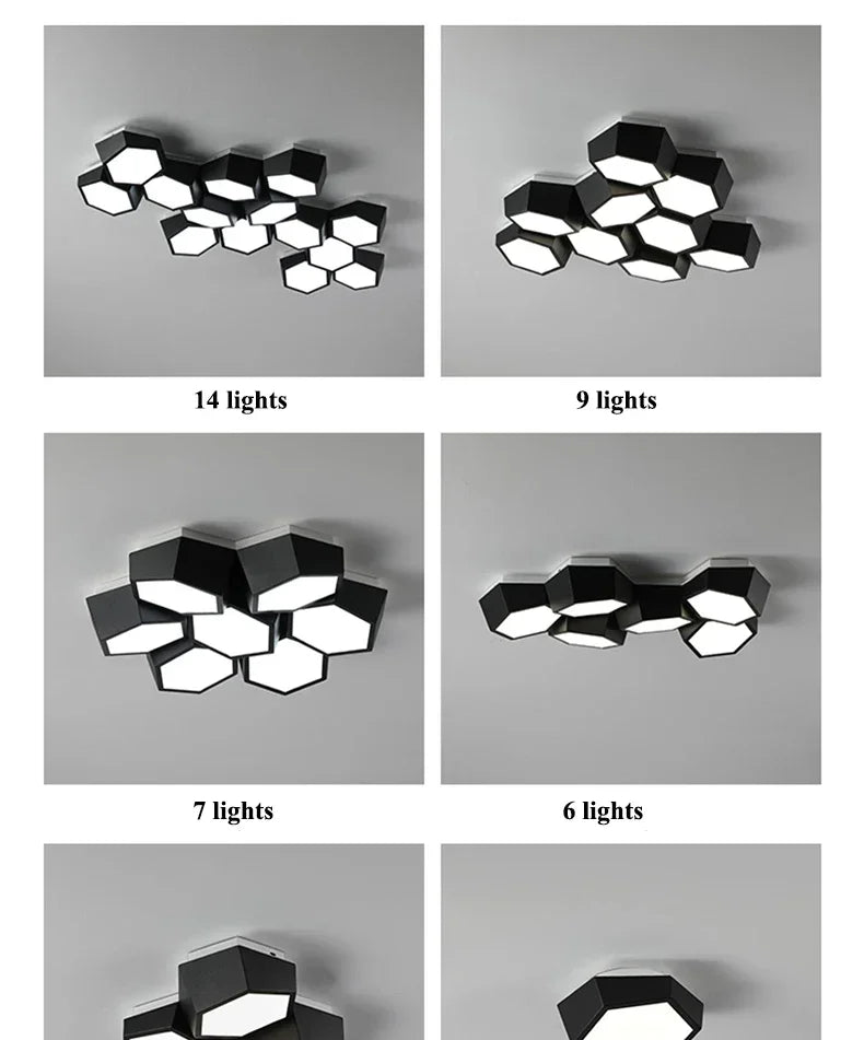 Ceiling Light - Nordic Designer Honeycomb Ceiling Lamp LED Alloy SW-36210345 - SWEET-LIGHTS
