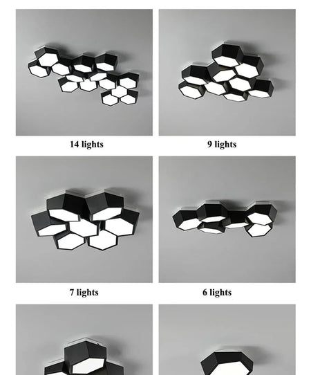 Ceiling Light - Nordic Designer Honeycomb Ceiling Lamp LED Alloy SW-36210345 - SWEET-LIGHTS