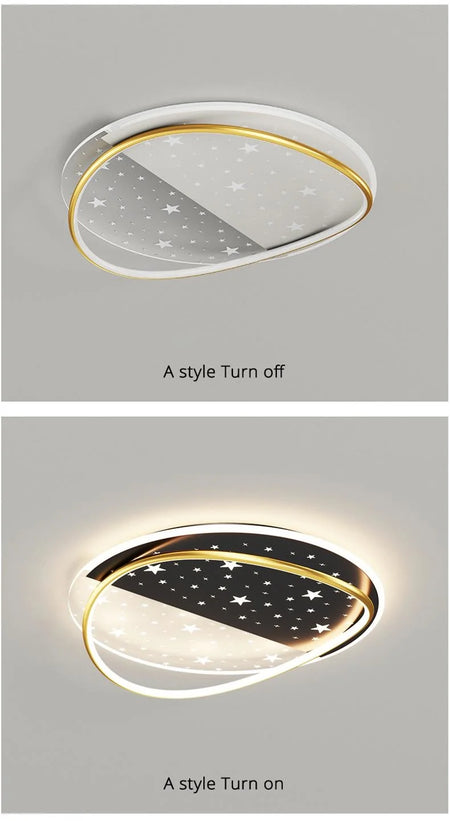Ceiling Light - New Modern LED Black/Gold with Remote Control SW-36210678 - SWEET-LIGHTS