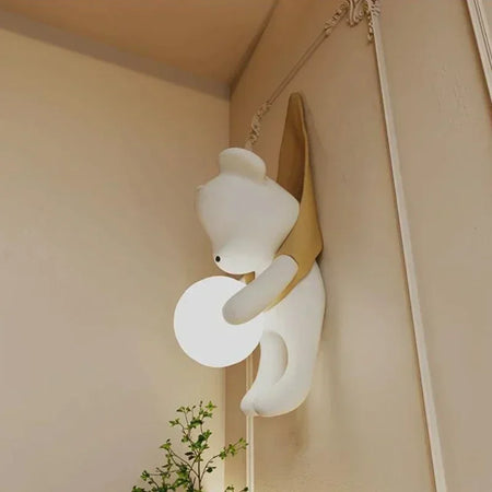Children Lighting - SANDYHA Modern Resin Wall Lamp Cute Bear Design SW-36210578 - SWEET-LIGHTS