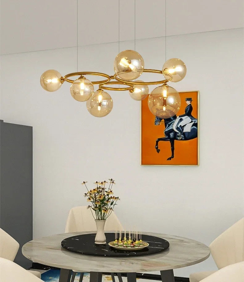 Pendant Light - Magic Beans Chandelier Smoke Grey Glass SW-36210789 - SWEET-LIGHTS