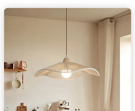 Pendant Light - SANDYHA Japanese Retro Walnut Hemp Rope Lamp SW-36210923 - SWEET-LIGHTS