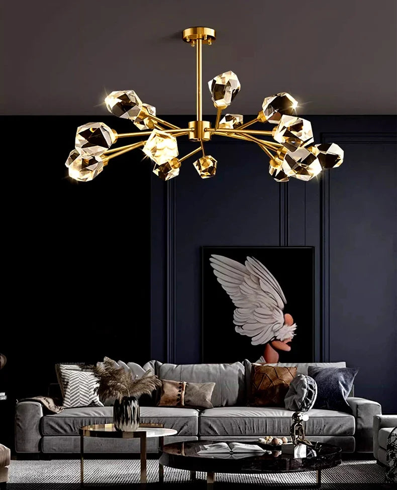 Pendant Light - Nordic All-Copper Molecular Chandelier LED SW-36210347 - SWEET-LIGHTS
