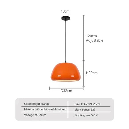 Pendant Light - Nordic LED Macaron Fixture Carbon Steel White Dark Green Orange for Restaurant Living Rooms SW-36210724 - SWEET-LIGHTS